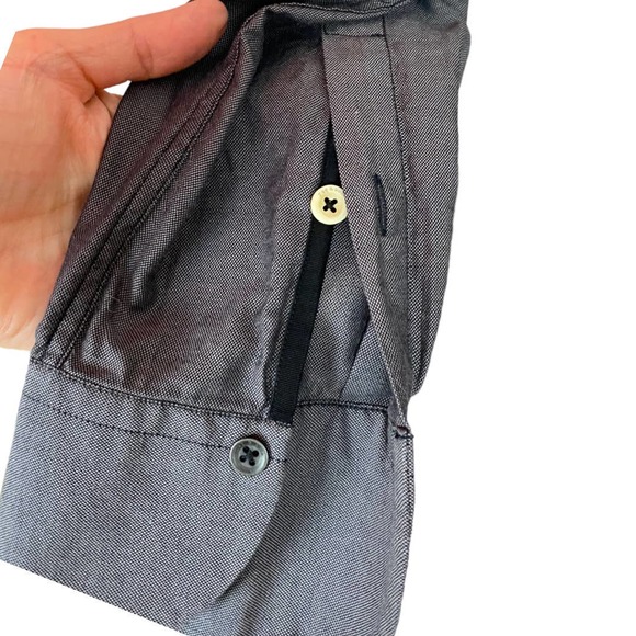 Rag and Bone Dark Gray Mens Button Down Long Sleeve Dress Shirt Sz 14 1/2 - Picture 4 of 5